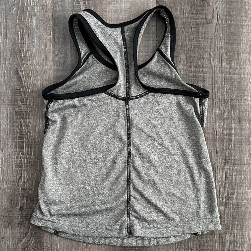 💞 Little Girls XS (4-5) Grey Racerback Running Tank